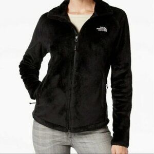 The North Face Womens Medium Teddy Fleece Vegan Fur Zip Shaggy Cinch Hem Jacket